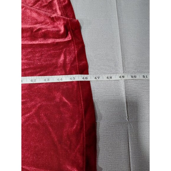 Old Navy Short Sleeve Velvet Fit & Flare Midi Dress XL Wine Red Holiday - Picture 12 of 13